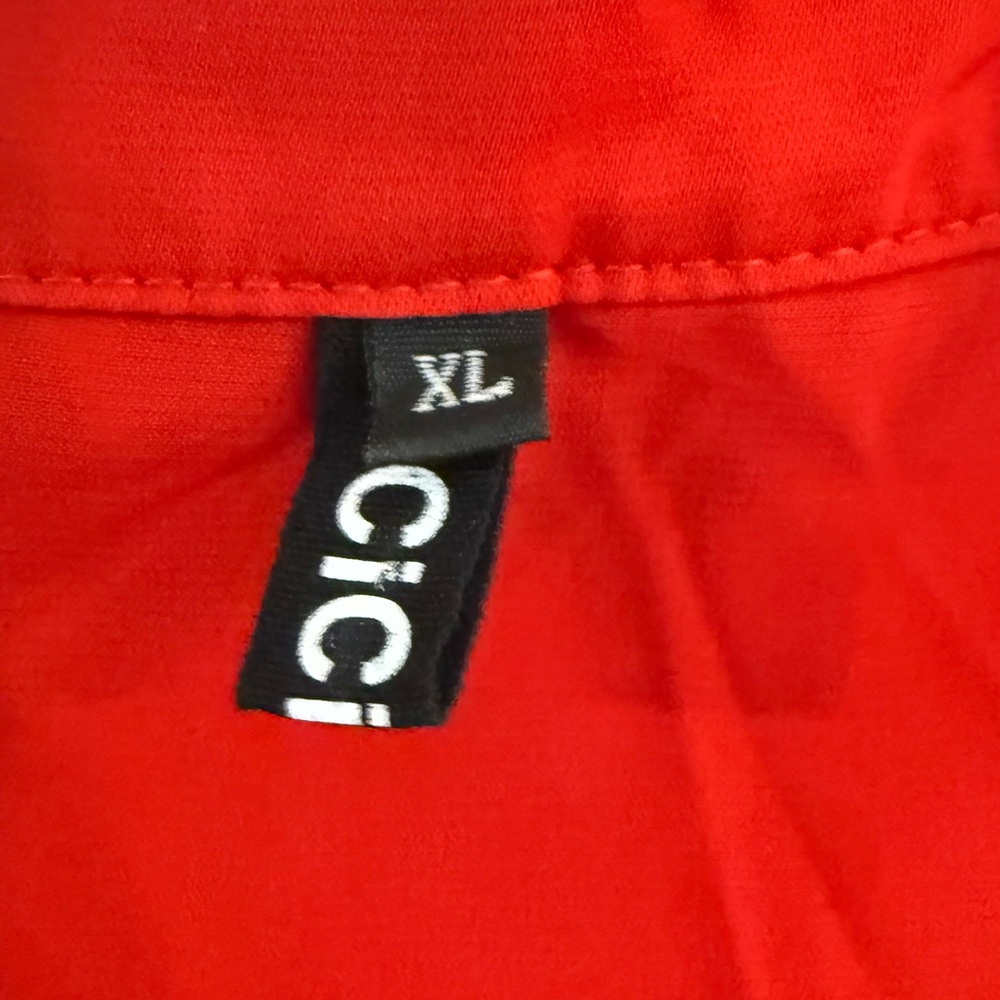 Red Women's Button-Up Top - Picture 2 of 4